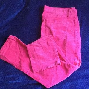 Hot pink corduroys